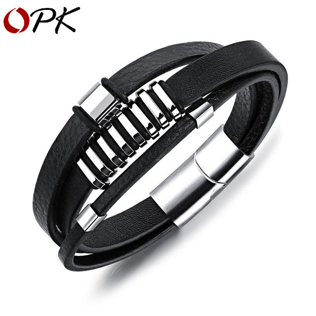 Punk Personality Bracelet Men's Retro Leather Bracelet