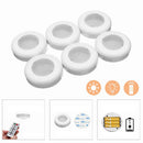 6Pcs 0.5W Round Remote Control LED Cabinet Light  Dimmable Timer Closet Light Night Light DC4.5V