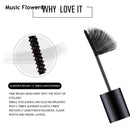 Music Flower Black Thick Double Brush Mascara Electric Eye Fixer Makeup Waterproof Longlasting Curling Smudgeproof