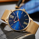 CURREN 8238 Men Watch Luxury Ultralight Simple Roman Numerals Dial Quartz Wrist Watch