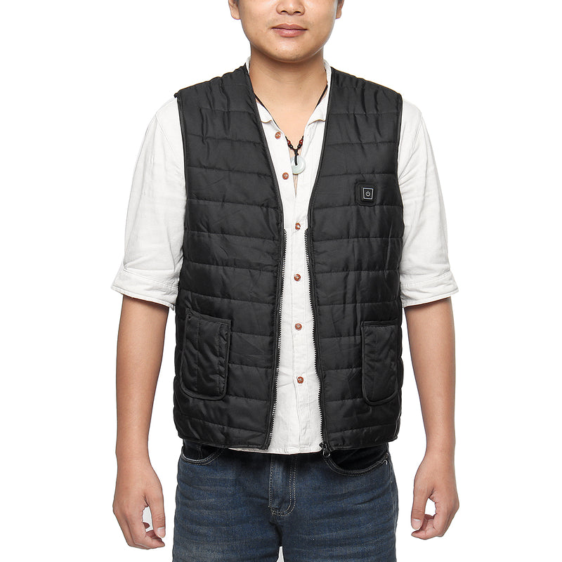 Electric 5V USB Heated Vest Winter Fast Warm-Up Coat Jacket 3 Adjustment Temp
