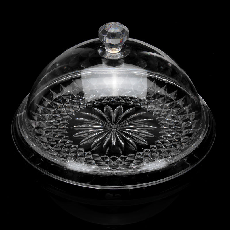 Transparent Cake Stand Dome Lid Cover Cup Cake Pastry Food Display Serving Plate