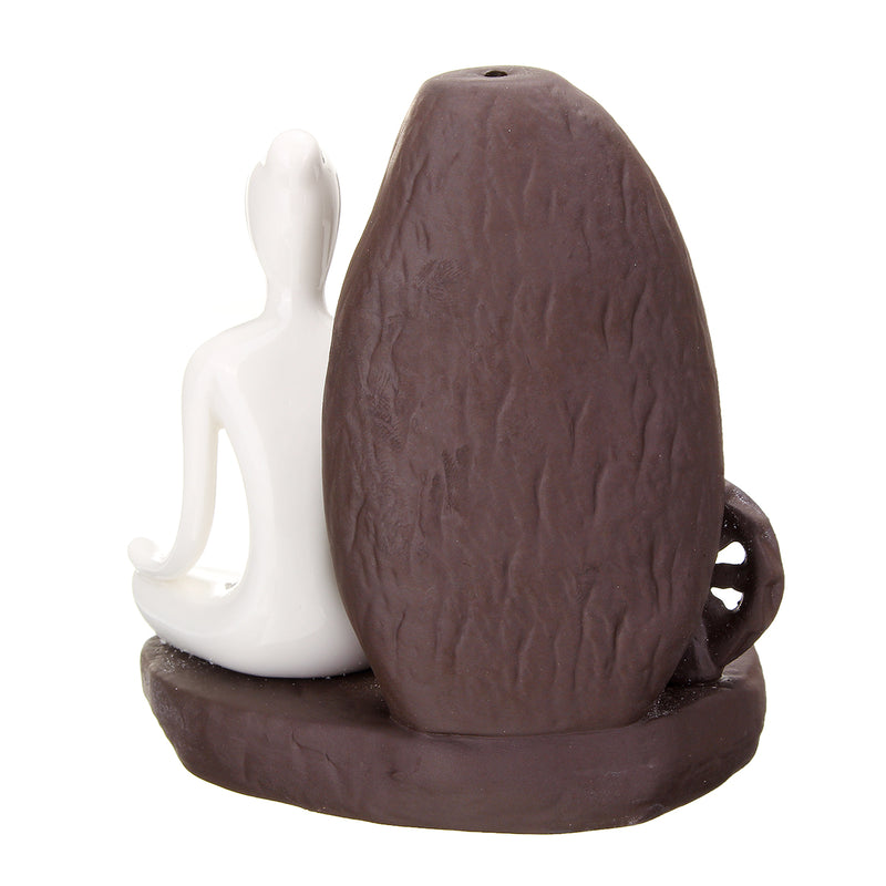 Ceramic Waterfall Backflow Smoke Incense Burner Censer Holder Decorations 10 Cones