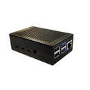 Aluminum Alloy Porous Case + Cooling Fan DIY Kit Porous Radiating Metal Enclosure Protective Shell for Raspberry Pi 4B Only