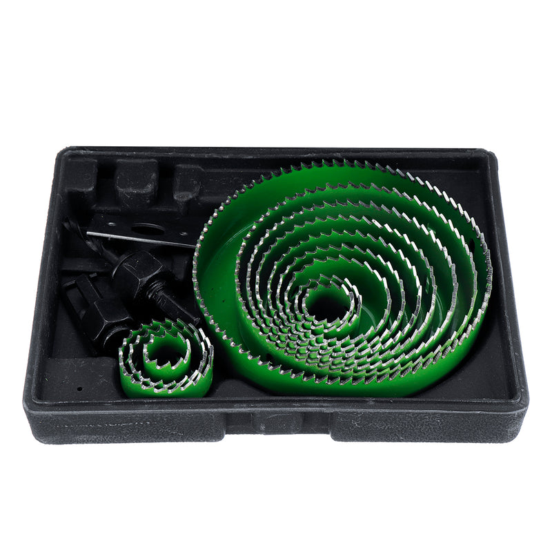 16pcs Carbon Steel Hole Saw Cutting Set Kit 19-127mm Holesaw Wood Sheet Cutter with Box