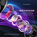 ROCK SPACE ES02 HiFi Stereo Music Earphone 3.5mm Wired Control Aluminum Alloy Headset for PC Cell Phones