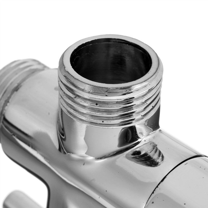 Brass 1/2" Bathroom Shower Faucet T Connector Ceramic Cartridge 3 Way Plating Diverter Toilet Bidet Shattaf Tap Valve