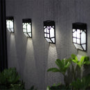 Outdoor Solar Garden Light LED Path Wall Landscape Mount Light Fence Lantern Street Lamp