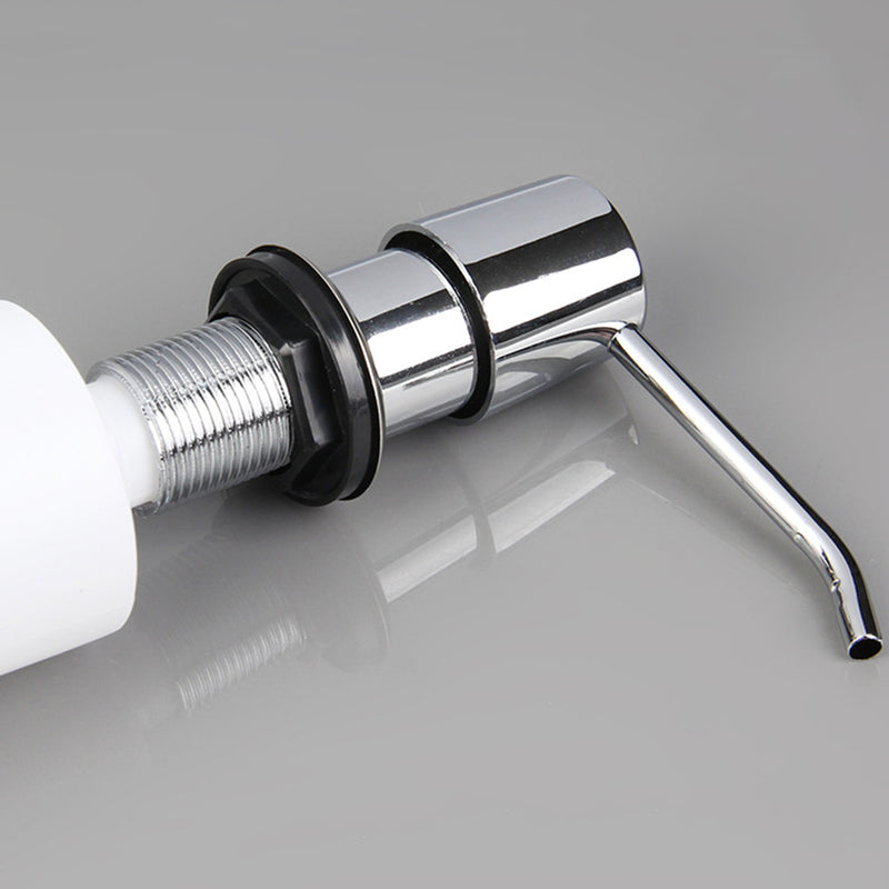 300ml Classic White Built In Pump Press Soap Dispenser Kitchen Bathroom Sink Soap Hand Liquid Pump