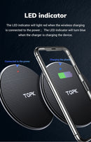 TOPK 10W LED Fast Charging Mini Wireless Charger Pad For iPhone 11 X Pro Xiaomi Mi9 Mi8 HUAWEI OPPO Pocophone