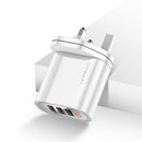 KUULAA 30W 3 USB QC3.0 Digital Display Fast Charging USB Charger Adapter For iPhone XS XR 11 Pro Oneplus 7T Pro Huawei P30 Pro Xiaomi Mi9 9Pro 5G