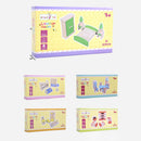 Doll House Miniature Wooden Furniture Bathroom Kitchen Living Room Bedroom Set Kid Toys