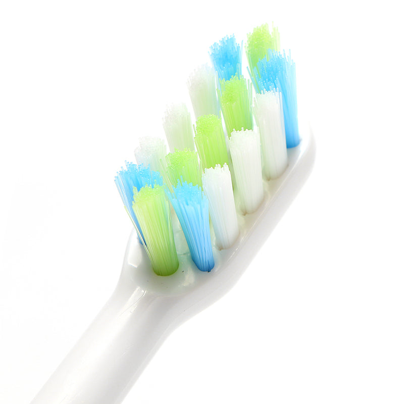 2Pcs ToothBrush Head White & Black for Loskii PA-213 Ultrasonic Vibration Electric Toothbrush