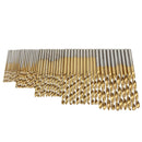 Drillpro 2 SET 1/1.5/2/2.5/3mm HSS Titanium Coated Twist Drill Bits 50PCS/SET High Speed Steel Drill Bits