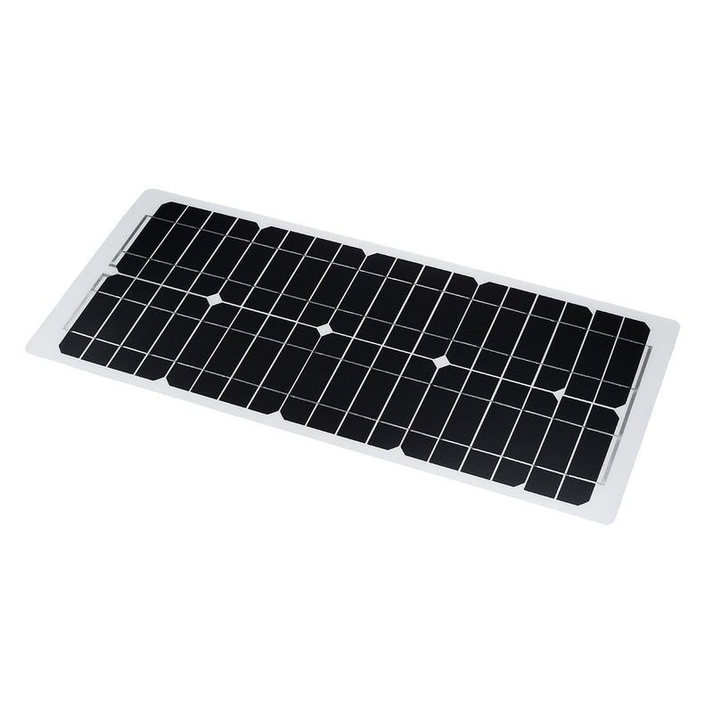 30W 12V Solar Power Panel Monocrystalline Silicon Semi-flexible Home Electricity