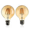B22/E27 Dimmable G80 LED 6W Vintage Globe Cage Edison Filament Light Bulb Lamp AC220V