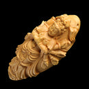 Boxwood Wood Carving Kwan-yin Statue Bodhisattva Sculpture Pendant