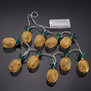 Battery Operated 10LEDs Metal Pineapple Shaped Warm White Indoor String Light For Christmas