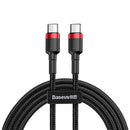 Baseus 60W 3A QC3.0 PD2.0/Type C to Type C Fast Charging Data Cable For Macbook iPad Pro Oneplus 6T