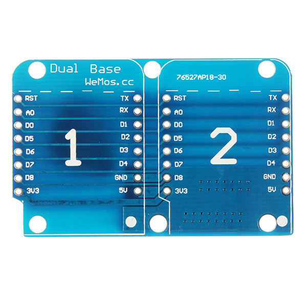 5Pcs Double Socket Dual Base Shield For D1 Mini NodeMCU ESP8266 DIY PCB D1 Expansion Board