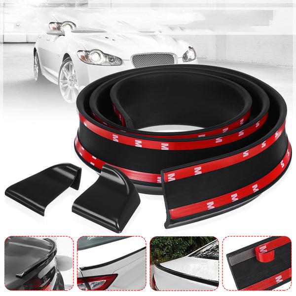 4.9ft/1.5m Universal Car Spoiler Wing Roof Protector Trunk Sper Lip Trim Fit Front