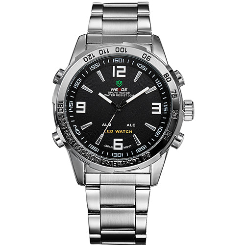 WEIDE WH1009 Digital Display Auto Date Show Quartz Watch Business Style Men Wrist Watch