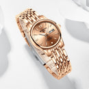 Fashion Business Ladies Dress Women Full Steel Luminouds Display Quartz Watch