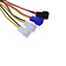 12.5cm 4Pin 1 to 4 Small 3Pin CPU Cooling Fan 3 Speed Control Cable Power Cable Power Adapter Extension Lead Wire