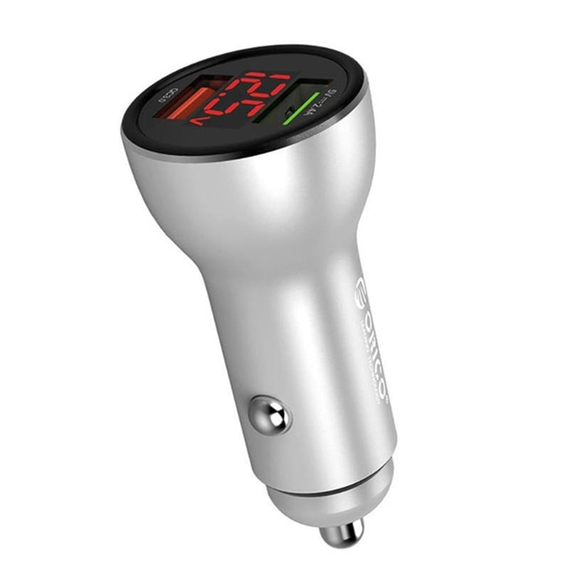 ORICO 30W Dual Ports QC3.0 LED Display Fast Charging USB Smart Car Charger For iPhone XS 11 Pro Huawei P30 Pro Mate 30 Xiaomi Mi9 9Pro