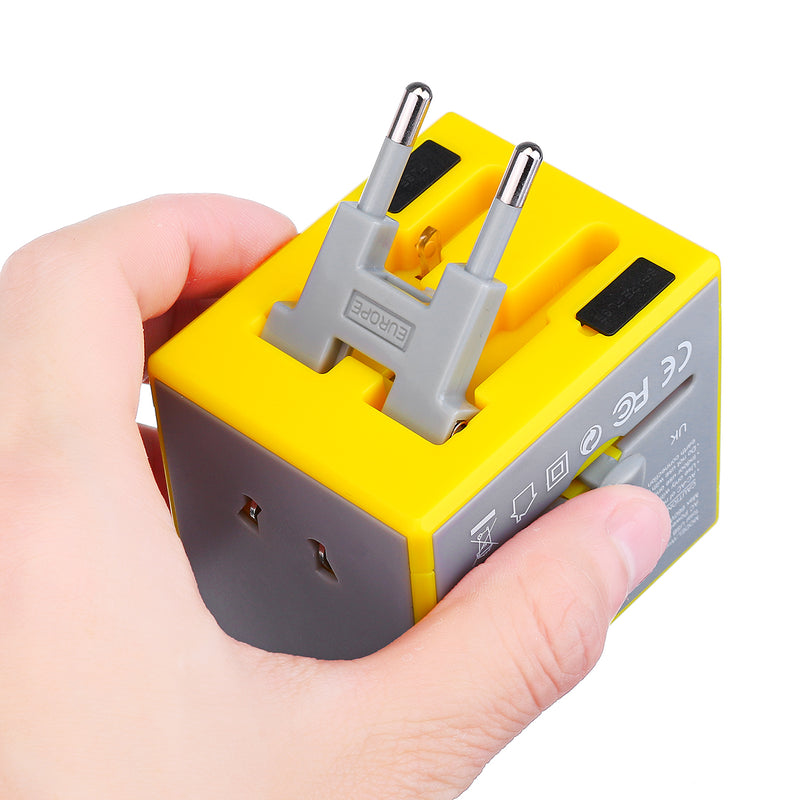 AUGIENB All In One Universal Conversion Plug UK/EU/AU/US Electric Plug Converter AC Power Adapter USB Charger