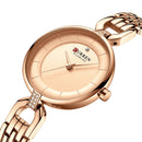 CURREN 9052 Rhinestone Elegant Design Women Wrist Watch Casual Style Quartz Watch