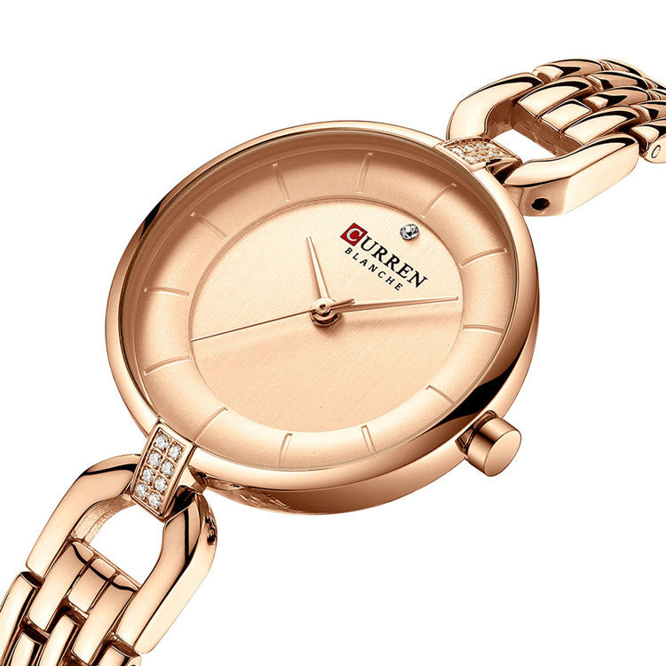 CURREN 9052 Rhinestone Elegant Design Women Wrist Watch Casual Style Quartz Watch