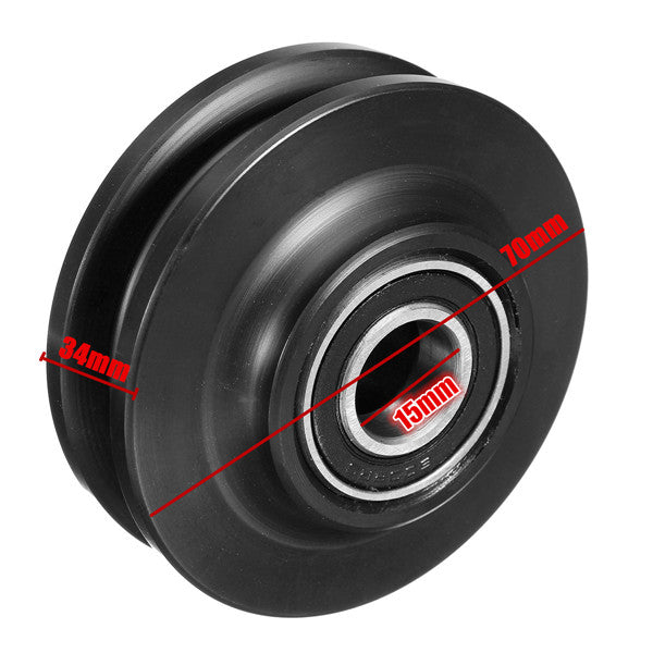 2Pcs Sliding Barn Door Wheel 70x34x15mm POM Lifting Pulley Accessories