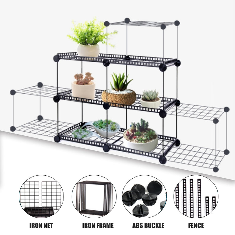3-6 Layer Flower Pot Plants Stand Display Shelf Organization Home Garden Planter Holder Rack
