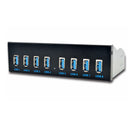 ITHOO PAN8USB-G01 19PIN to 8 USB 3.0 PCI-E Expansion Card Optical Drive Panel  Adapter for 5.25 inch Optical Drive Chassis