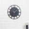 Modern Wall Clock Round Silent Movement Skeleton Roman Numeral Home Minimalist Room Clock
