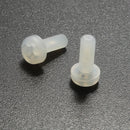 Suleve M3NP2 50Pcs M3 White Round Pillips Pan Head Plastic Nylon Screw Bolt 5/6/8/10/12/15/20/25mm Length