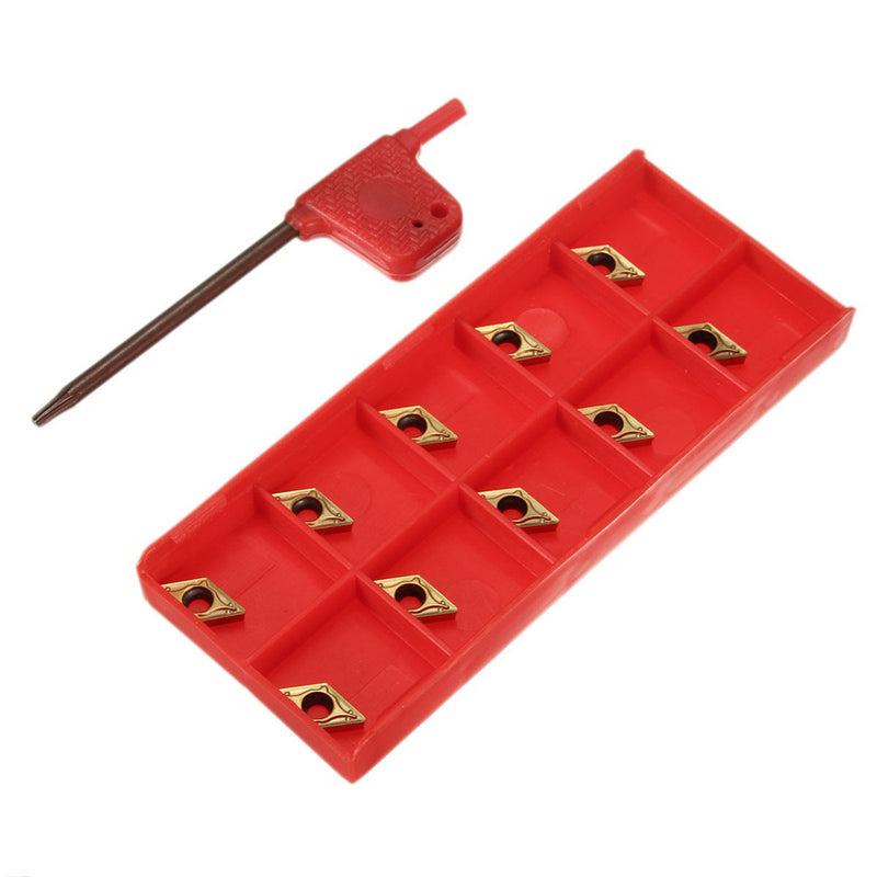 10Pcs DCMT070204 US735 DCMT21.51 Carbide Inserts for Lathe Turning Tool