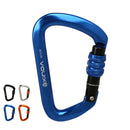 XINDA XD8121N 7075 Aviation Aluminum 2800kg 800kg Tension D-ring Rock Climbing Carabiner Screw Lock