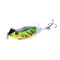 ZANLURE 1 Pcs 3D Eyes Frog Fishing Lure Soft Bait Tassels Fishing Hooks