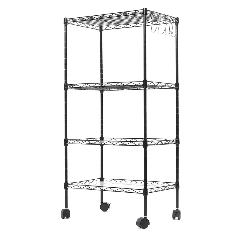 4 Tiers Storage Shelf Bookshelf Books Display Storage Racks Plants Stand Living Room Standing Shelves Books Magazine Organizer