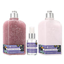 Lavender Shower Scrub Body Lotion Cream Fragrance Mist Skin Protector Moisturizer Restore Elasticity