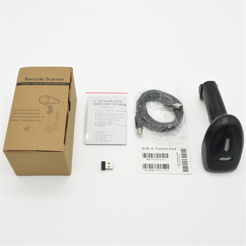 Yongli XYL-9030 Wireless 1D Barcode Laser Handheld Scanner 1D Barcode Reader USB Connection for Supermaket Library Logistics Express Retail Store Warehouse