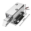 12V DC Electric Lock Assembly Solenoid Long Locking Tongue Cabinet Drawer Door Lock