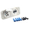 Waterproof Dual USB Socket Charger Voltage Gauge White For Motorcycle Boat Car Phone
