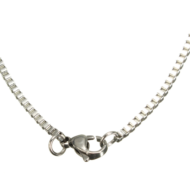 Stainless Steel Cross Pendant  Silver Necklace Chain