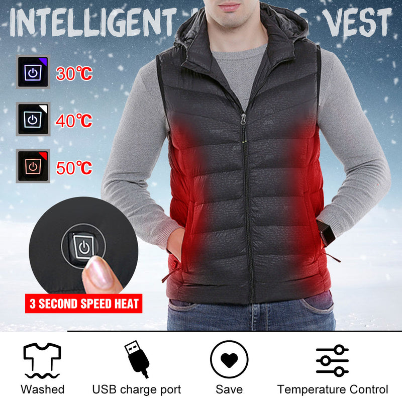 Electric USB Heated Winter Warm Up Vest Men & Women Heating Coat Motorcycle Jacket Clothing