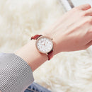 NAVIFORCE 5003 Diamonds Elegant Design Ladies Wrist Watch Genuine Leather Strap Quartz Watch