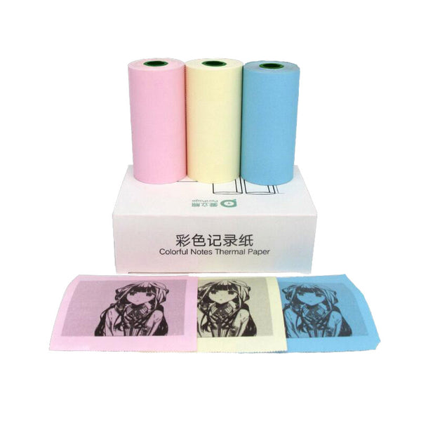 Peripage C5730 3 Rolls 57x 30mm Colorful Thermal Receipt Paper for 58mm Thermal Wireless Printer