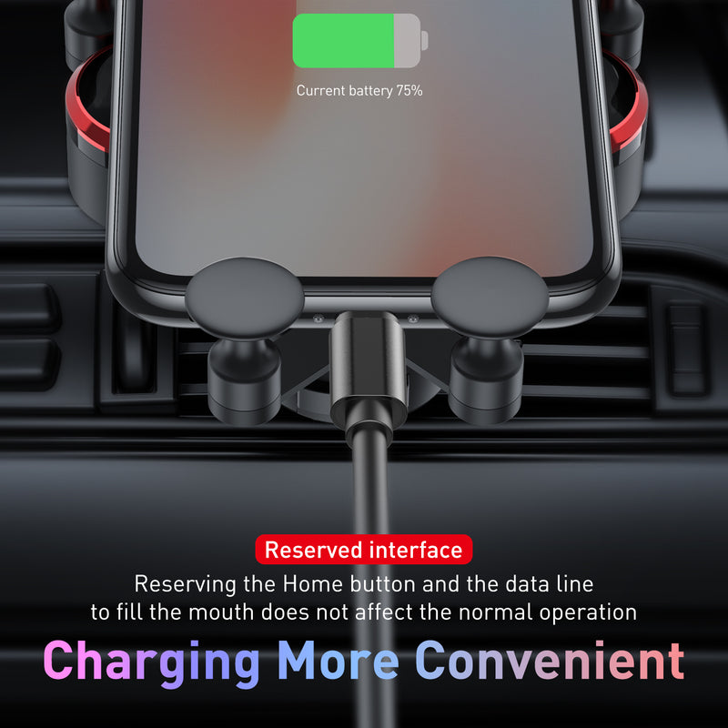 Bakeey New Gravity Linkage Automatic Lock Air Vent Car Phone Holder Car Phone Mount For 4.0-6.7 Inch Smart Phone for iPhone 11 Samsung Galaxy Note 10 Xiaomi Redmi Note 8 Pro